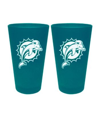 Boelter Brands NFL® Miami Dolphins 2-Pack Frosted Pint Glasses