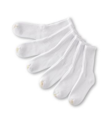 GOLD TOE® Men's 6 Pack White Ultra Terry Crew Socks