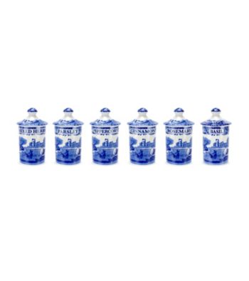 Set of 6 Spode® Blue Italian Spice Jars