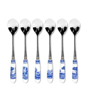Spode® Set of 6 Blue Italian Teaspoons
