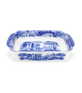 Spode&reg; Blue Italian 15" x 12" Rectangular Handled Dish