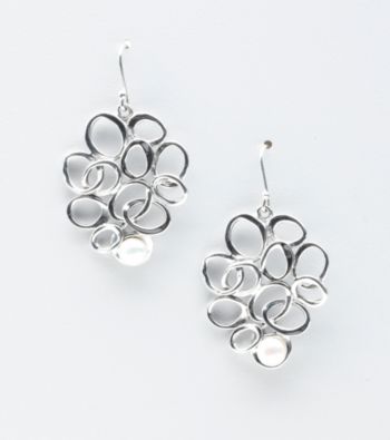 Hagit Gorali Sterling Silver Bubble Design Earrings