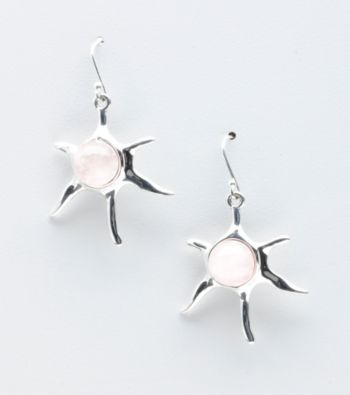 Hagit Gorali Sterling Silver Starburst Drop Earrings