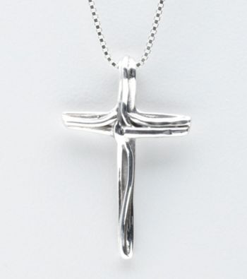 Hagit Gorali Sterling Silver Organic Cross Pendant Necklace