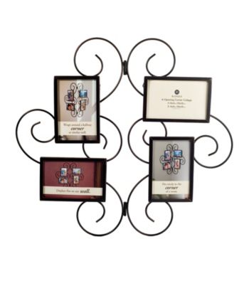 Burnes of Boston® Scroll Corner 4-Opening Metal Collage Frame