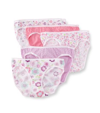 Jockey® Girls' 6-16 White/Purple/Pink 5-pk. Peace and Hearts Bikini Panties