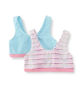 Jockey® Girls' 6-16 Purple/Pink/Blue 2-pk. Multi Dot Sport Crop Top