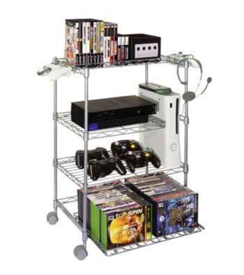 Atlantic Gamekeeper Rolling Wire Shelf Gaming Station