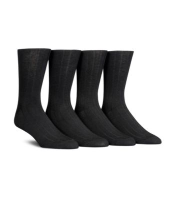 Calvin Klein Men's 4-Pack Ribbed Black Socks