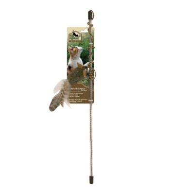 Play-N-Squeak Teaser Wand Teathered & Feathered Cat Toy