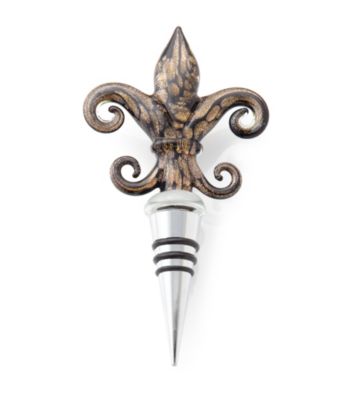 Vintage Royal® Trefoil Black & Gold Bottle Stopper