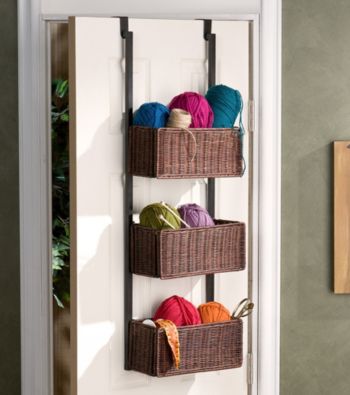 Holly & Martin ™ Hazel Over the Door 3 Tier Basket Storage-Espresso