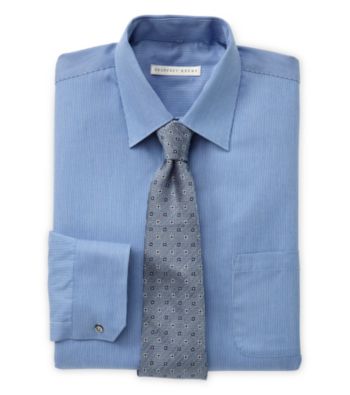 Geoffrey Beene® Men's Big & Tall Neat Sateen Blue Dress Shirt