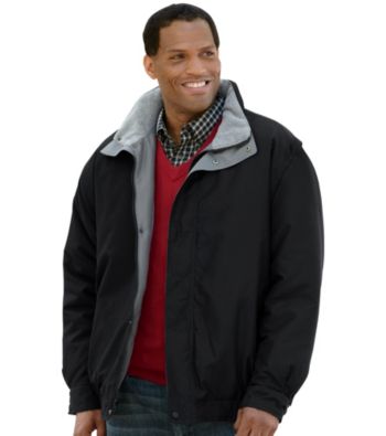 Harbor Bay® Men's Big & Tall Black Microfiber Jacket