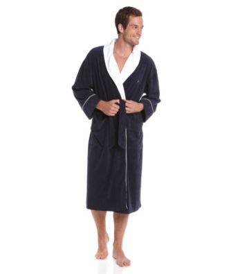 Nautica® Men's Peacoat Anchor Knit Terry Robe