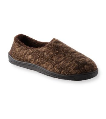 MUK LUKS® Men's Sherpa Lined Marled Cable Slippers