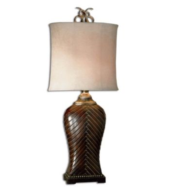 Uttermost Leather Weave Lamp