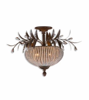 Uttermost Cristal De Lisbon Semi Flush Mount