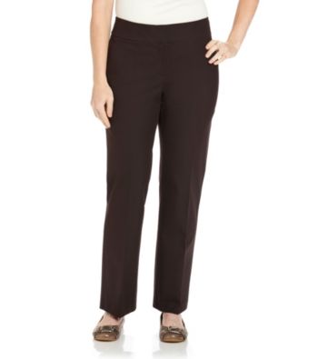Laura Ashley® Plus Size Wide Waistband Stretch Twill Pants
