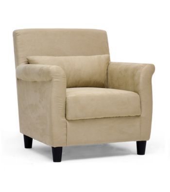 Baxton Studios Tan Caramac Microfiber Accent Chair