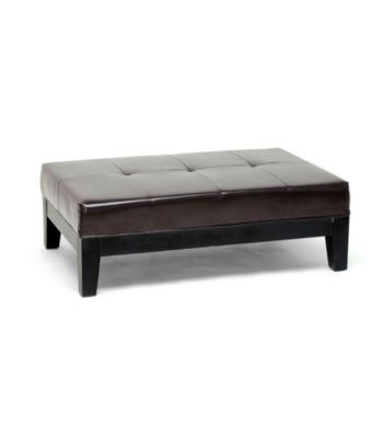 Baxton Studios Rinaldo Leather Ottoman