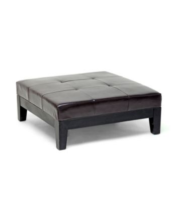 Baxton Studios Roderigo Leather Ottoman