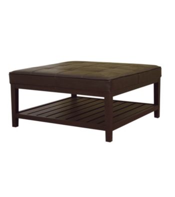 Baxton Studios Cote Leather Multifunctional Ottoman/Accent Table