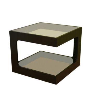 Baxton Studios Silvaner Glass Top End Table