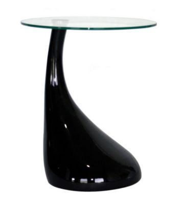 Baxton Studios Antigonus Glass Top Abstract Accent Table
