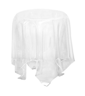 Baxton Studios Blair Acrylic Tablecloth Illusion Table