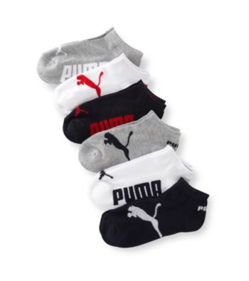 PUMA® Boys' 6-pk. White/Navy/Grey Low-Cut Socks