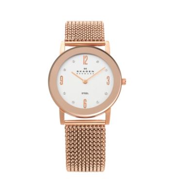 Skagen Denmark Stretch Mesh Watch - Rose Gold