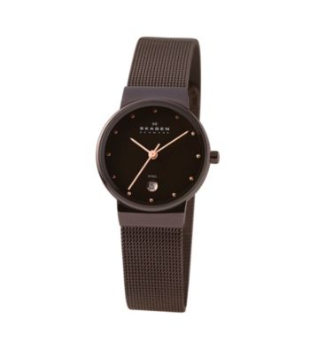 Skagen Denmark Stretch Mesh Watch - Brown