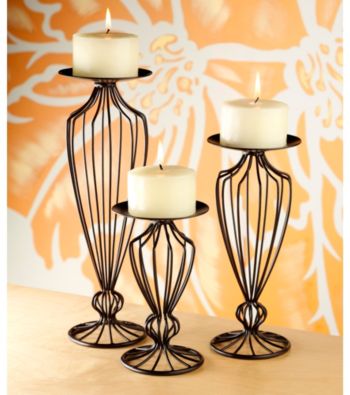 The Pomeroy Collection Modis Pillar Candleholder Set