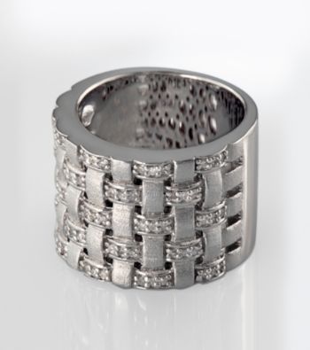 Effy® Sterling Silver Diamond Ring