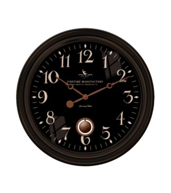 FirsTime Ashby Black Wall Clock
