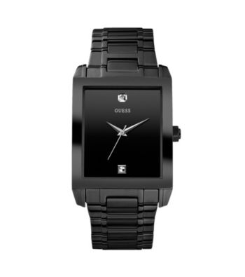 Guess Men's Classic Rectangle Diamond Watch