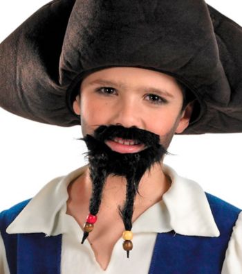 Pirates of the Caribbean 4: On Stranger Tides - Child's Pirate's Hat with Mustache and Goatee