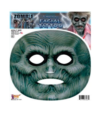 Zombie Adult Facial Tattoo