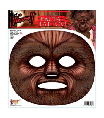 Werewolf Adult Facial Tattoo