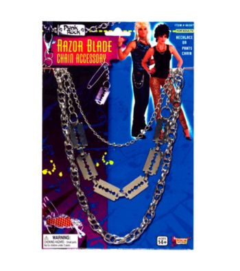 Punk Razor Blade Adult Necklace Adult