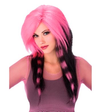 Pink Raccoon Tail Adult Wig