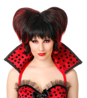 Gothic Queen of Black Hearts Synthetic Adult Wig