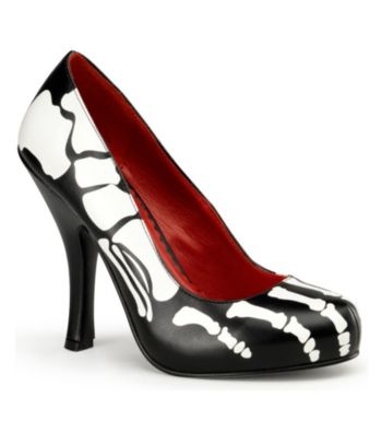 Skeleton Women's Adult Patent Shoes