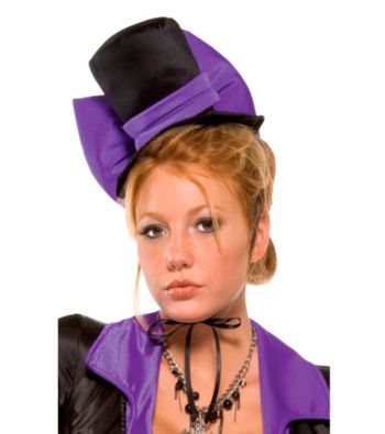 Purple Bow Vampire Adult Hat