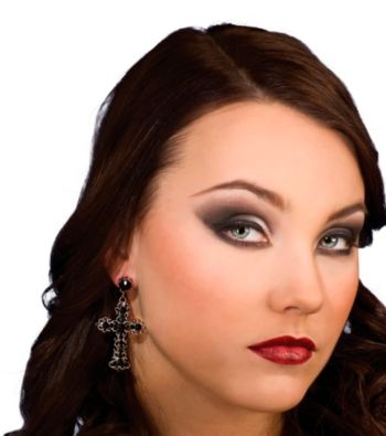Sparkling Cross Earrings