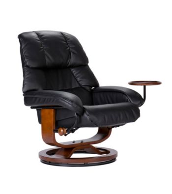 Holly & Martin™ Canyon Lake Black Recliner and Ottoman