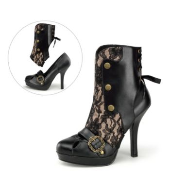 Steamy Steampunk Patent Adult Boots