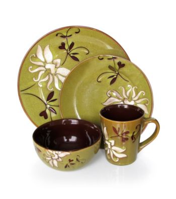 American Atelier Mirabel Green 16-pc. Dinnerware Set