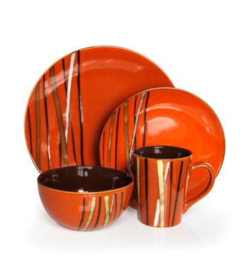 American Atelier Stix Paprika 16-pc. Dinnerware Set